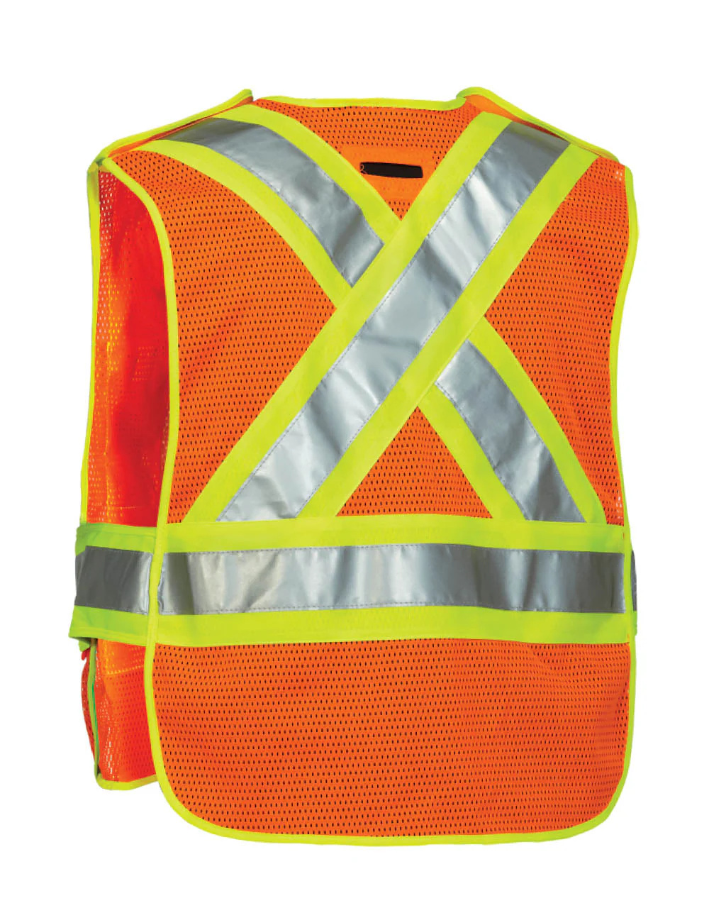 Forcefield 5-Point Tear-away Hi Vis Mesh Traffic Safety Vest, One-Size - Image 2
