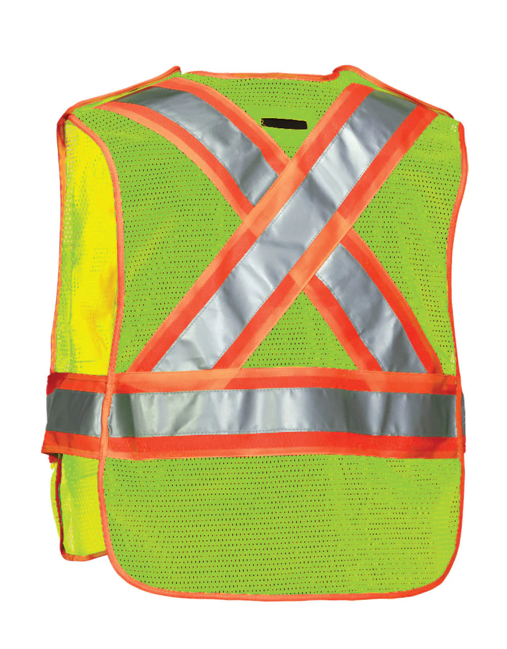 Forcefield 5-Point Tear-away Hi Vis Mesh Traffic Safety Vest, One-Size - Image 4