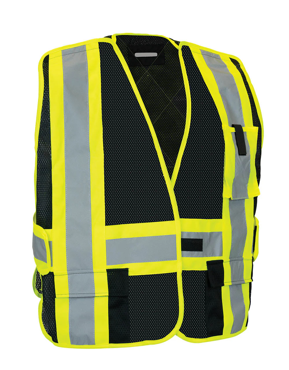 Forcefield 5-Point Tear-away Hi Vis Mesh Traffic Safety Vest, One-Size - Image 5