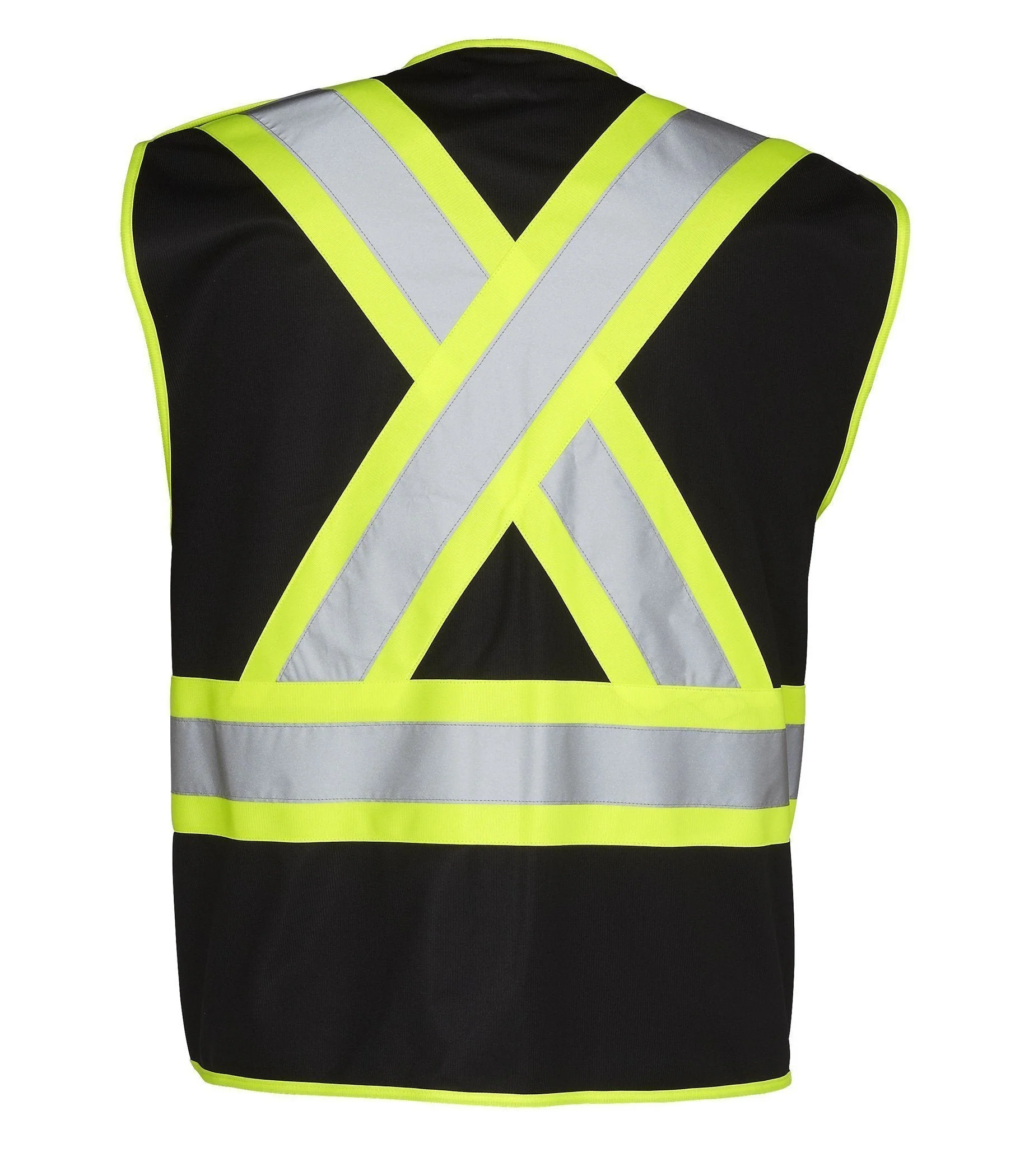 Forcefield 5-Point Tear-Away Hi Vis Traffic Safety Vest, Tricot Polyester, 3 Sizes - Image 6
