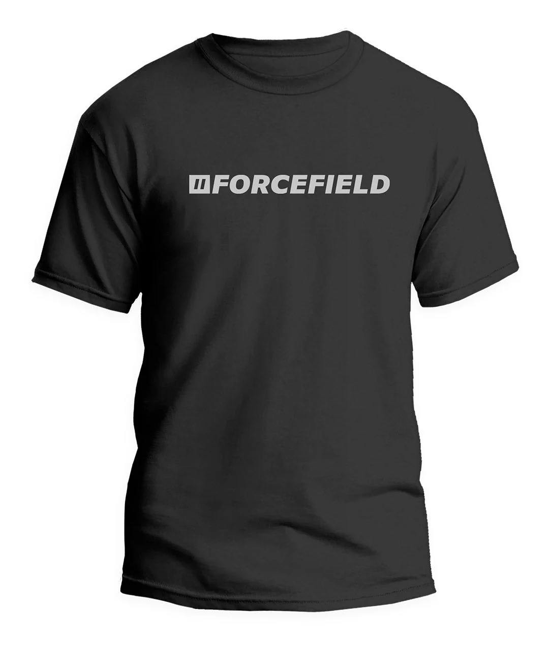 Forcefield Black Lightweight Short-Sleeve Crewneck Reflective Forcefield Logo Graphic T-Shirt