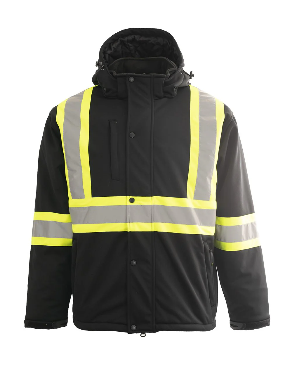 Forcefield Custom Printed Hi Vis Softshell Winter Safety Jacket - Image 2