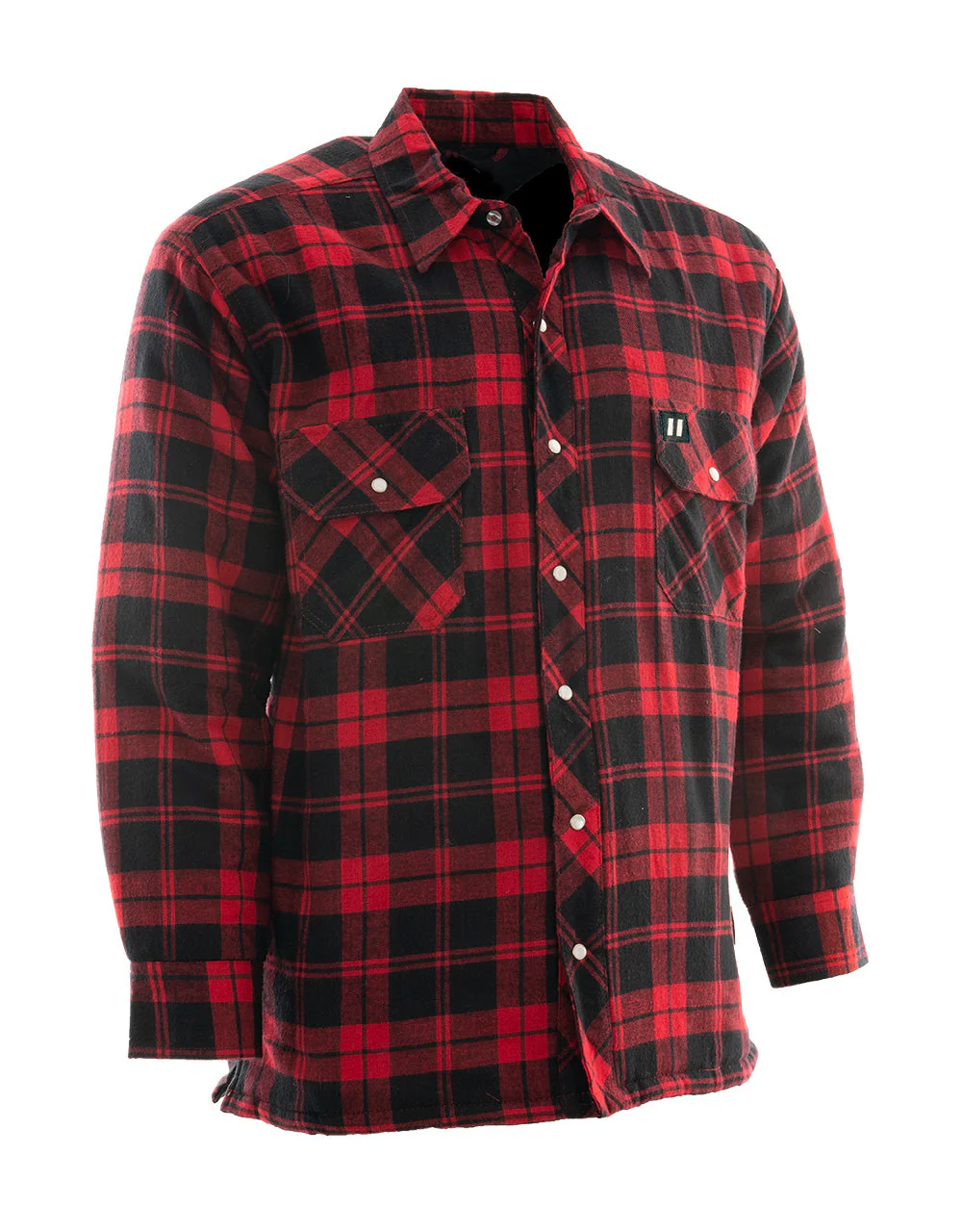 Forcefield Red Plaid Quilt-Lined Flannel Shirt Jacket