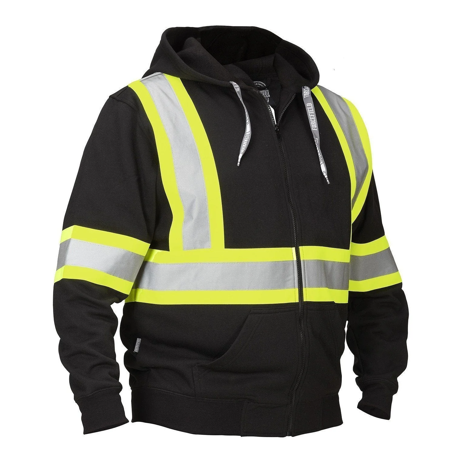 Forcefield Deluxe Hi Vis Safety Hoodie, Attached Hood - Image 4