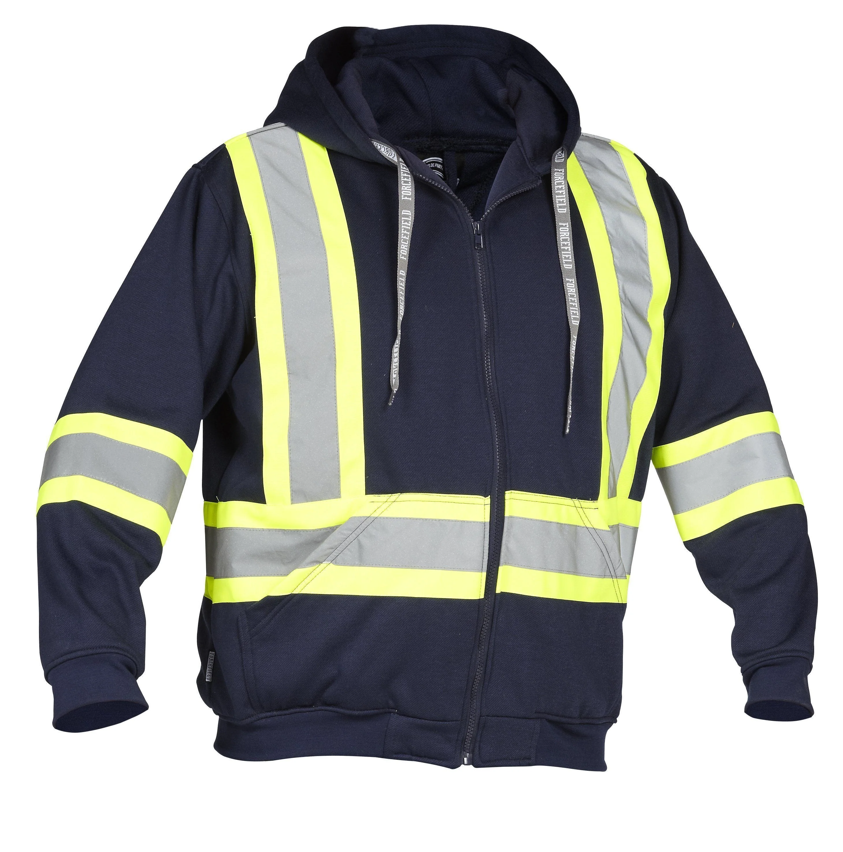 Forcefield Deluxe Hi Vis Safety Hoodie, Attached Hood - Image 5