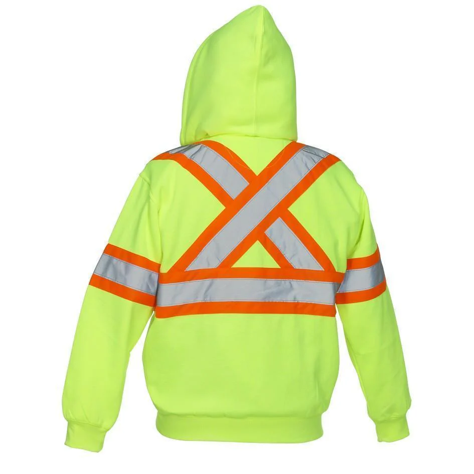 Forcefield Deluxe Hi Vis Safety Hoodie, Attached Hood - Image 7