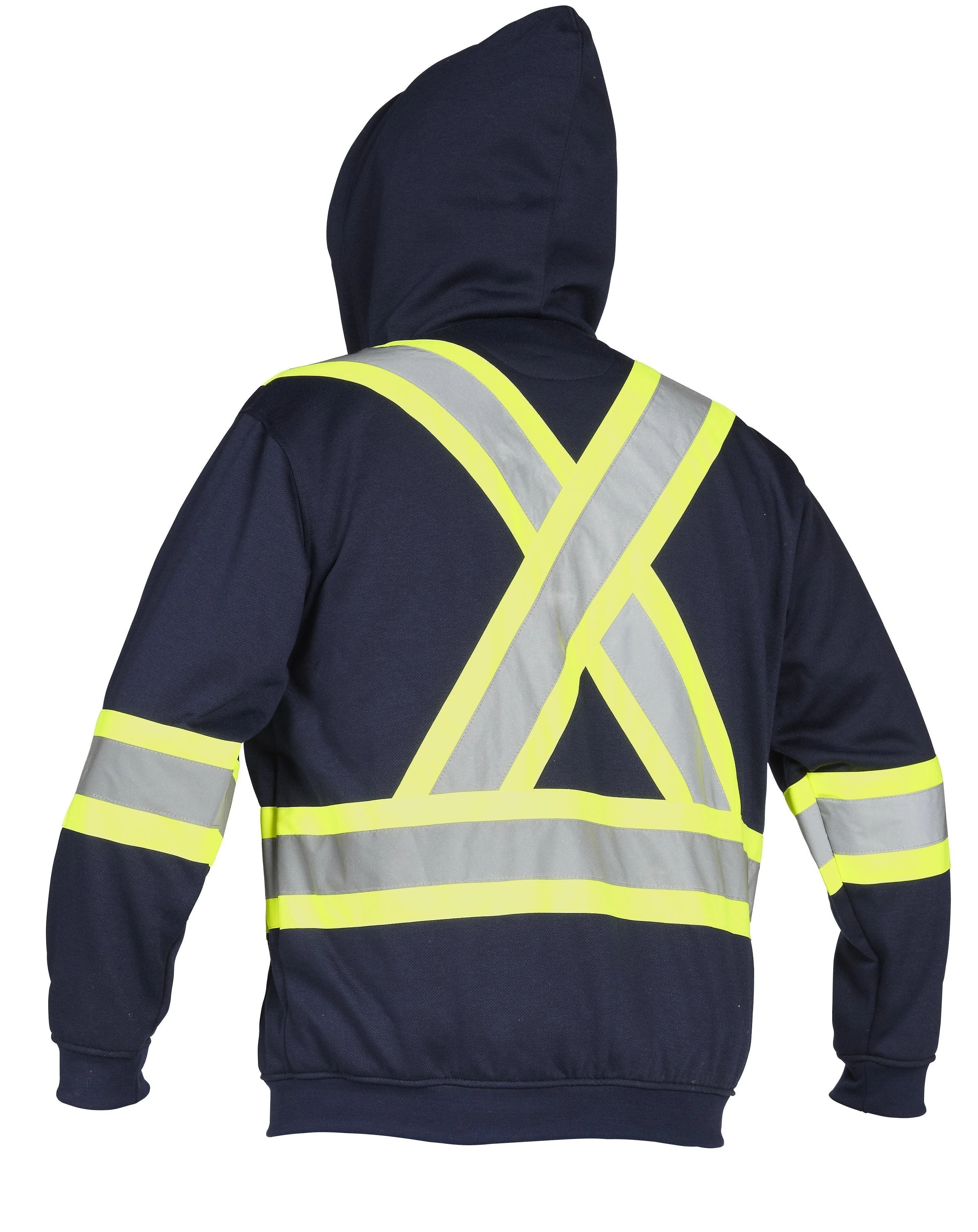 Forcefield Deluxe Hi Vis Safety Hoodie, Attached Hood - Image 9