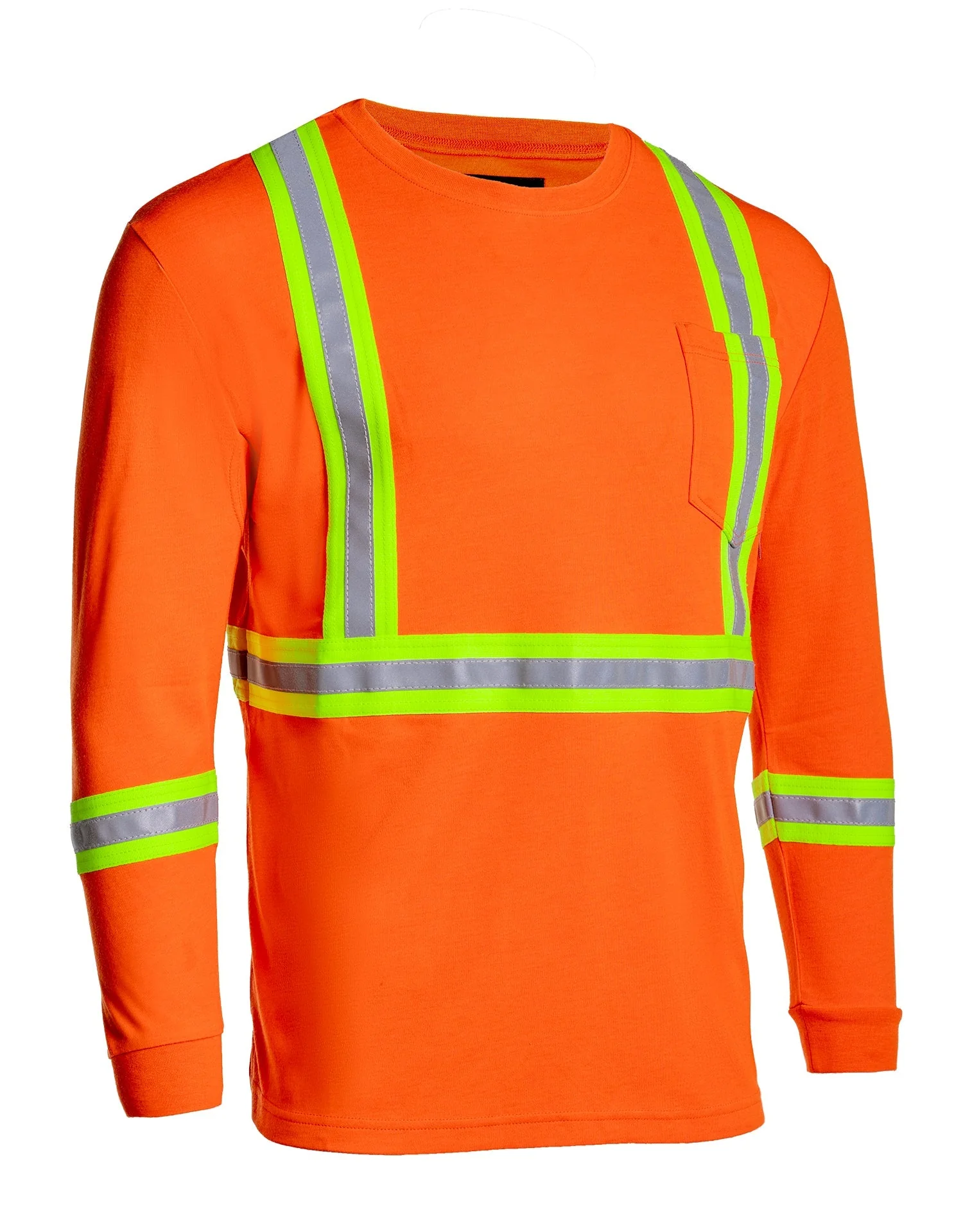 Forcefield Inherent Flame-Resistant 6.4oz Long Sleeve Safety T-shirt