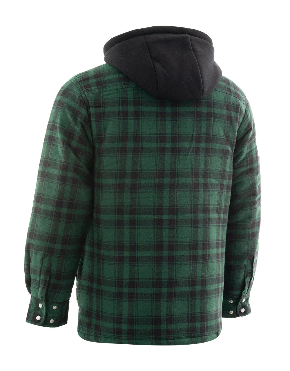 Forcefield Green Plaid Plaid Quilt-Lined Flannel Shirt Jacket - Image 2