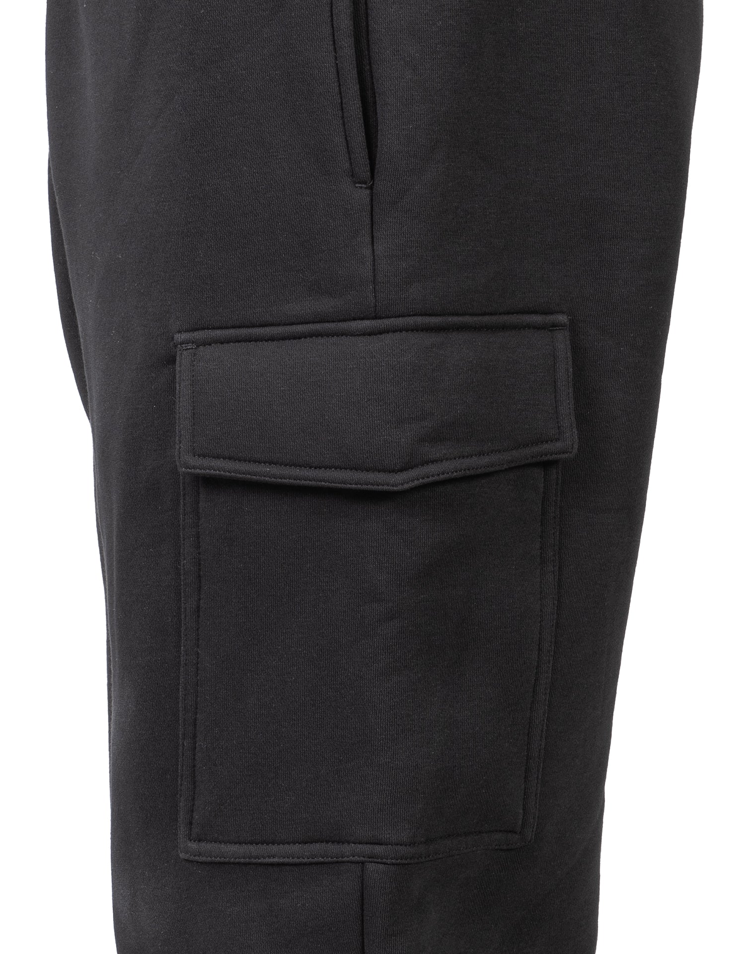Forcefield Heavyweight Black Cargo Cotton Blend Sweatpants - Image 3