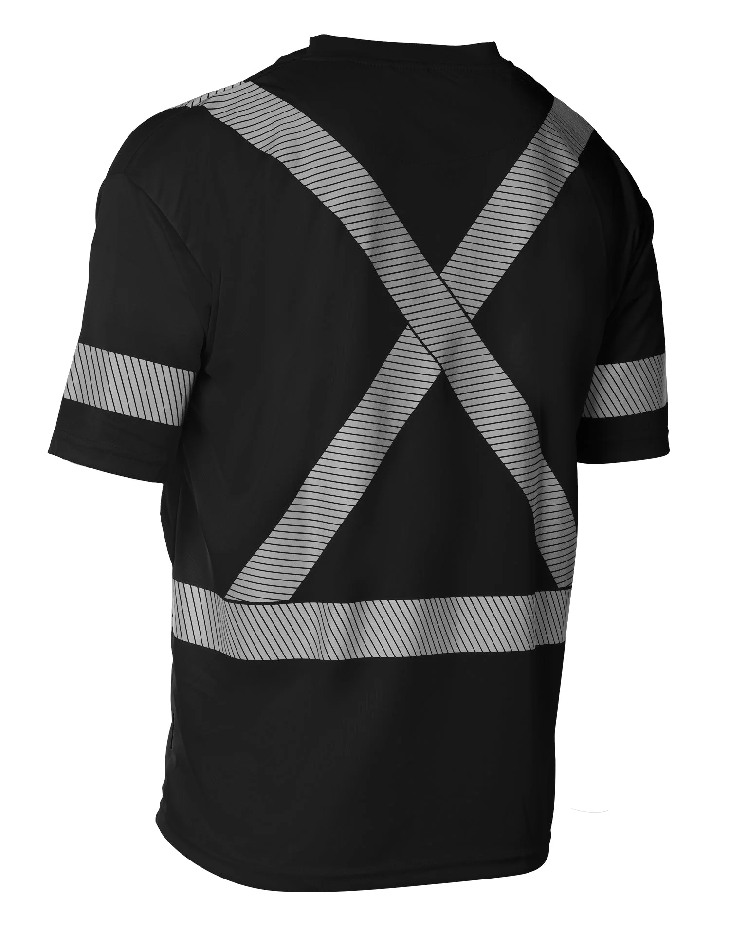 Forcefield Hi Vis Black Crew Neck Short Sleeve Ultrasoft Technical Tee - Image 2