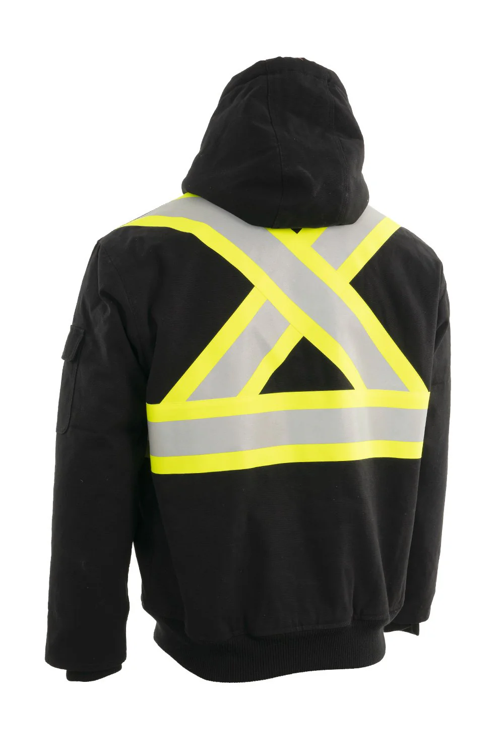 Forcefield Hi Vis Canvas Safety Work Jacket with Sherpa Liner - Image 4