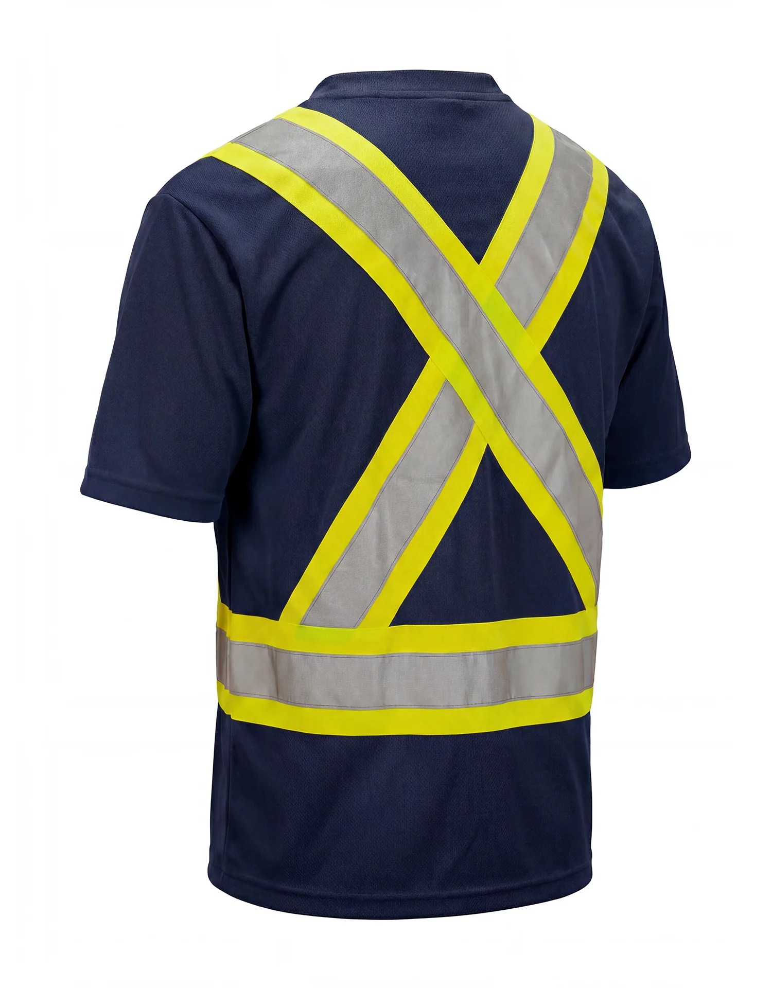 Forcefield Hi Vis Crew Neck Short Sleeve Safety Tee Shirt with Chest Pocket - Image 8