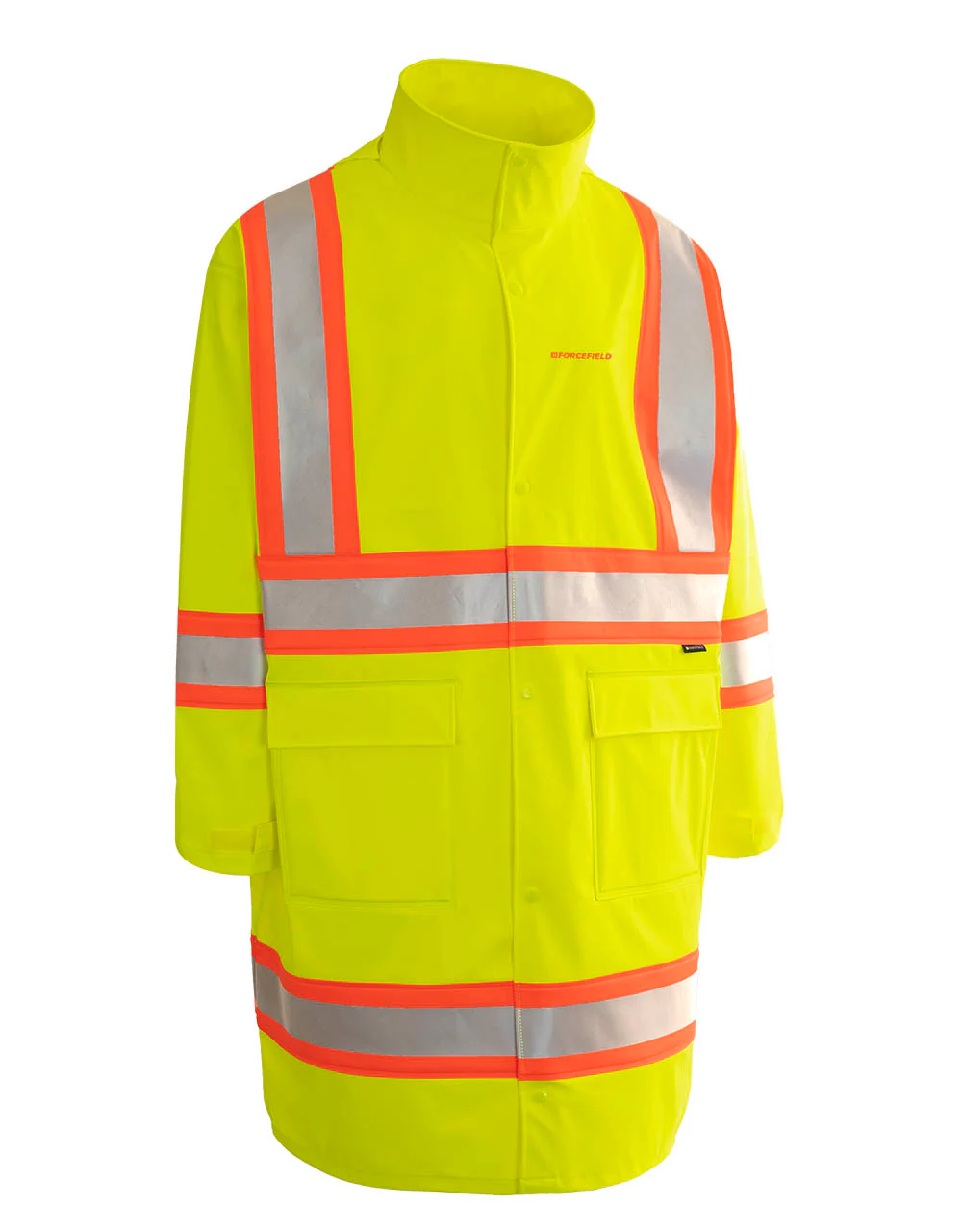 Forcefield Hi Vis Fire Resistant Long Rain Coat - Image 2