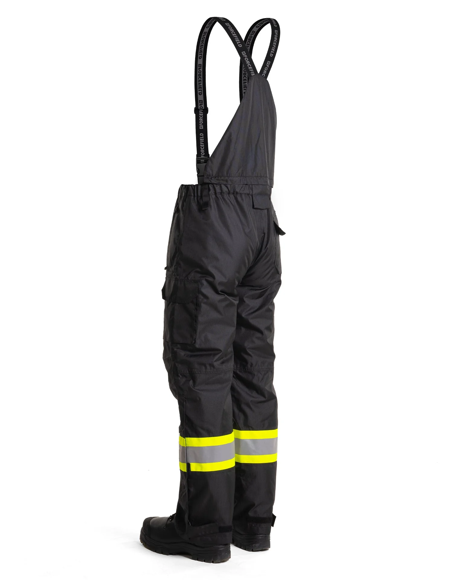 Forcefield Hi-Vis Flame-Resistant (FR) Ripstop Medium Weight Lined Bib Pants - Image 2