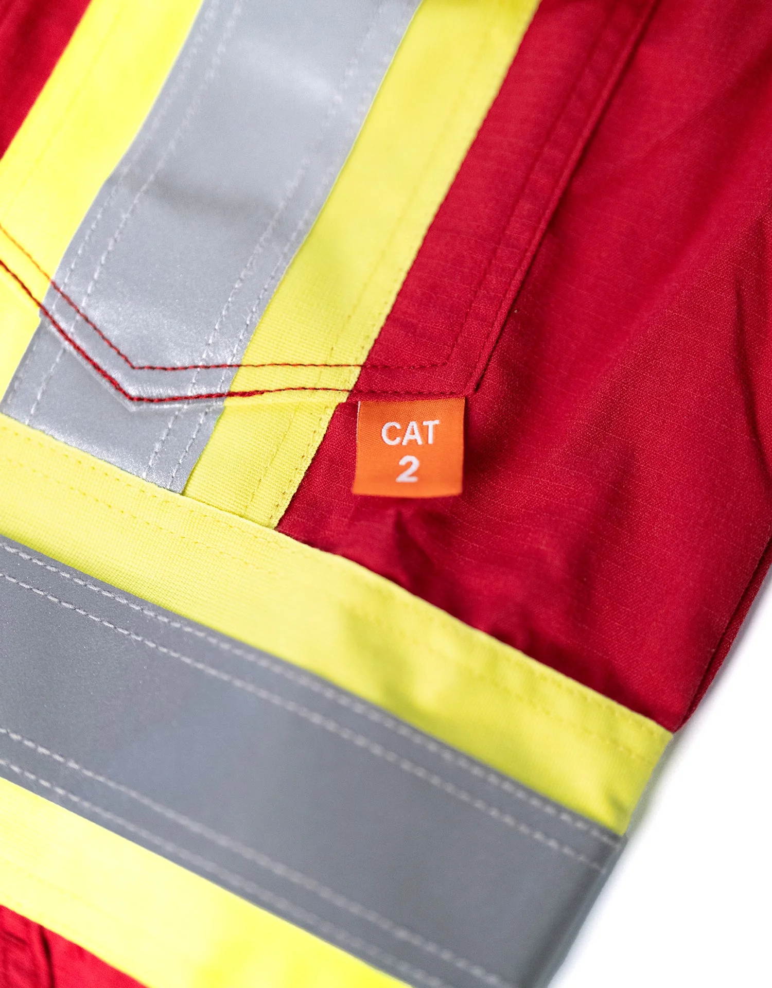 Forcefield Hi Vis Inherent Red FR Reflective Coverall - Image 2