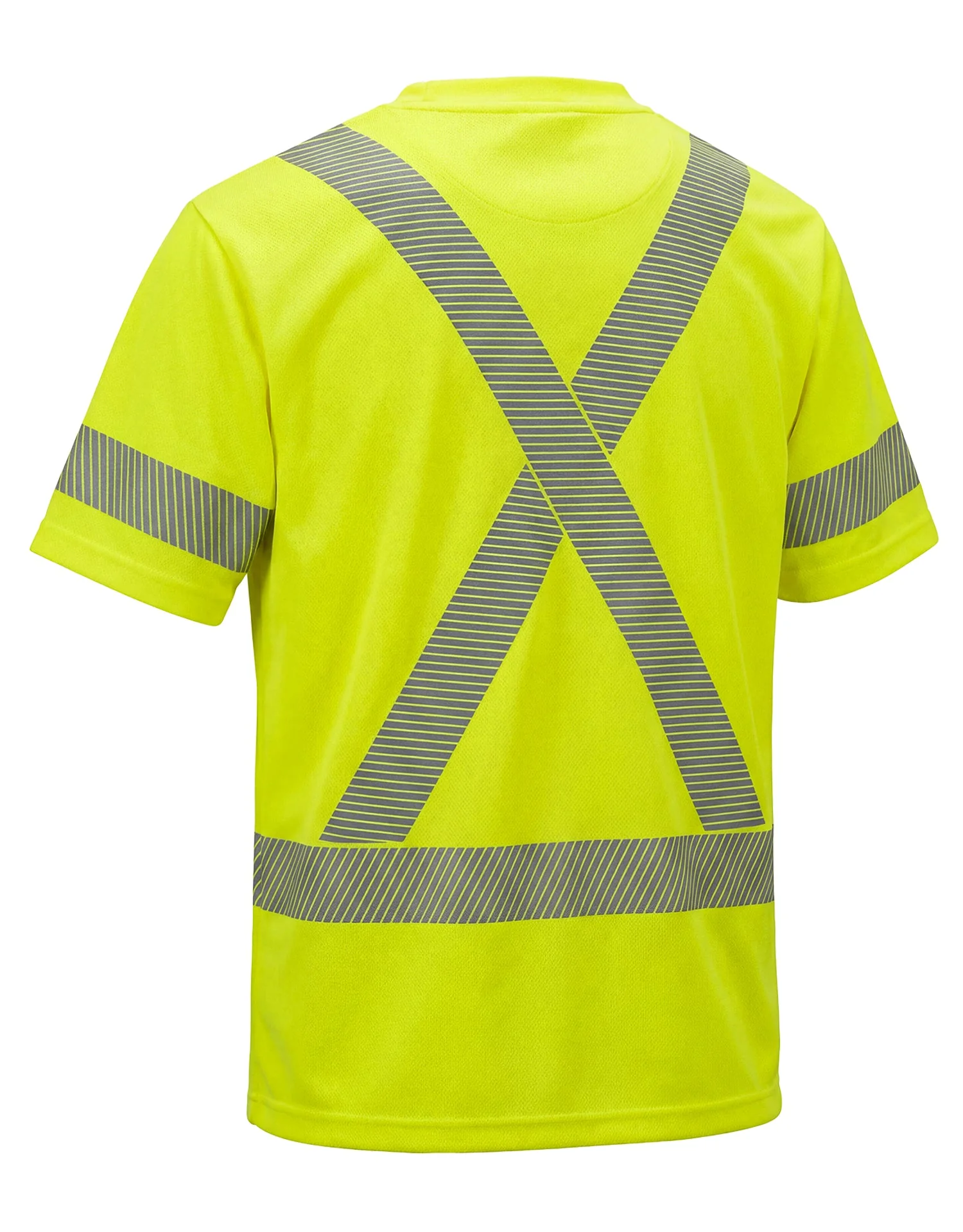 Forcefield Hi Vis Coolknit™ Lime Crewneck Short Sleeve Segmented Cooling T-Shirt - Image 2