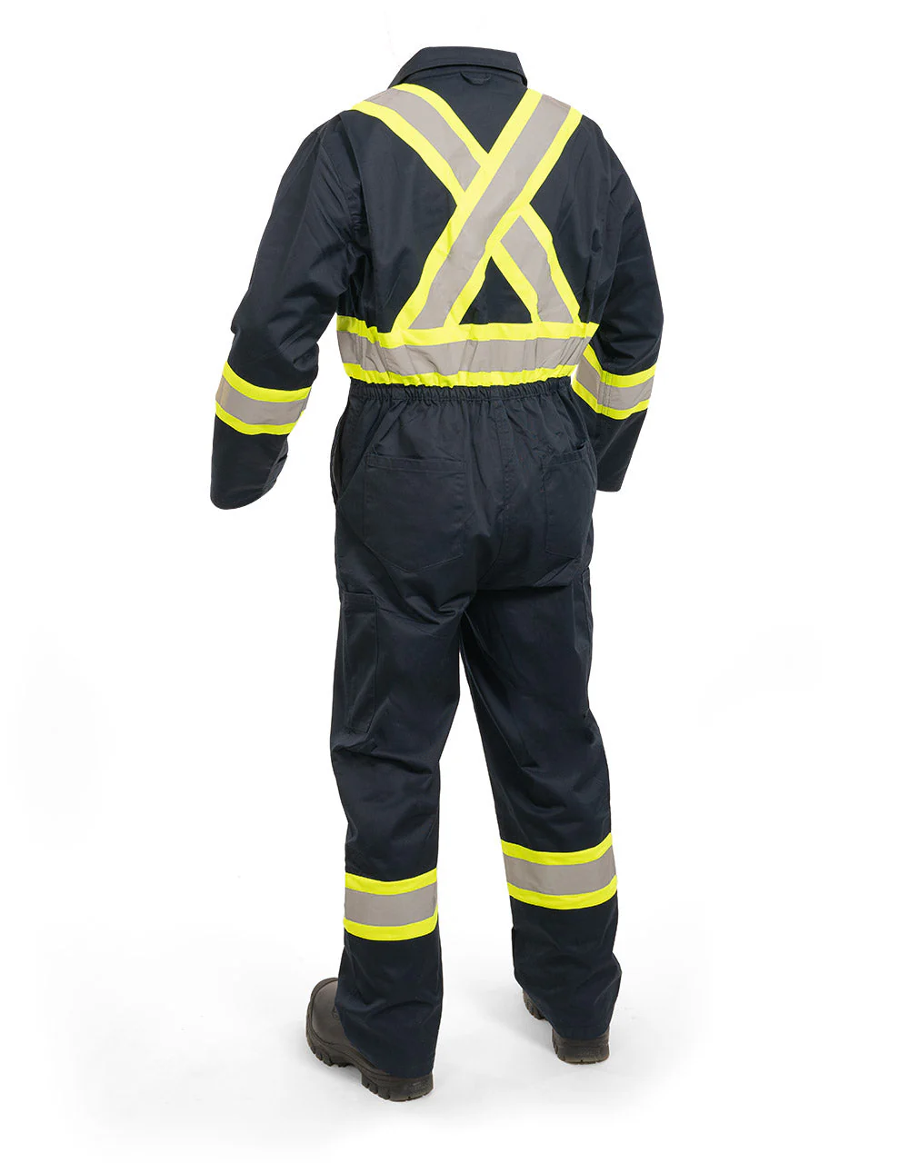 Forcefield Hi Vis Navy Safety Unlined Coverall - Image 2
