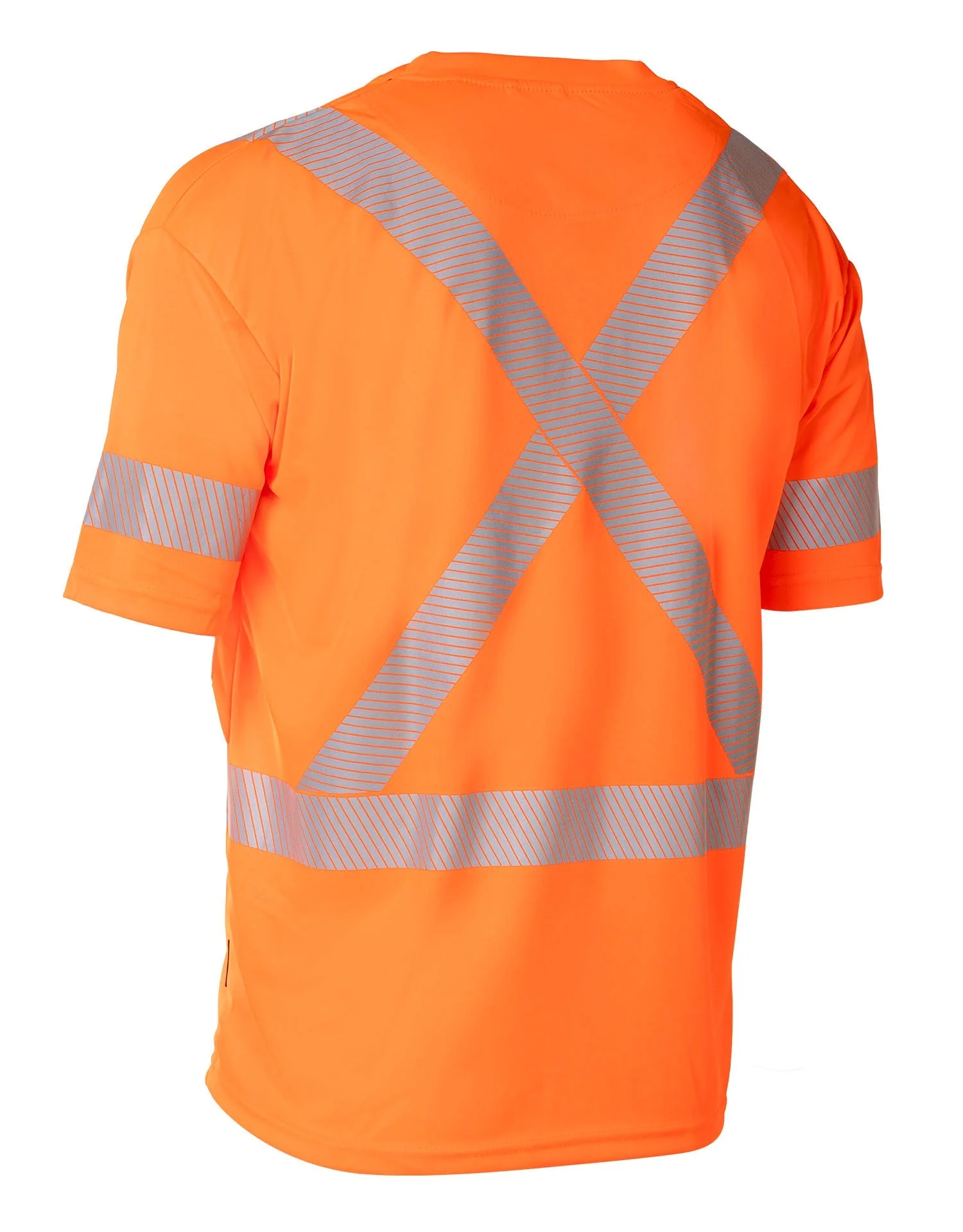 Forcefield Hi Vis Orange Crew Neck Short Sleeve Ultrasoft Technical Tee - Image 2