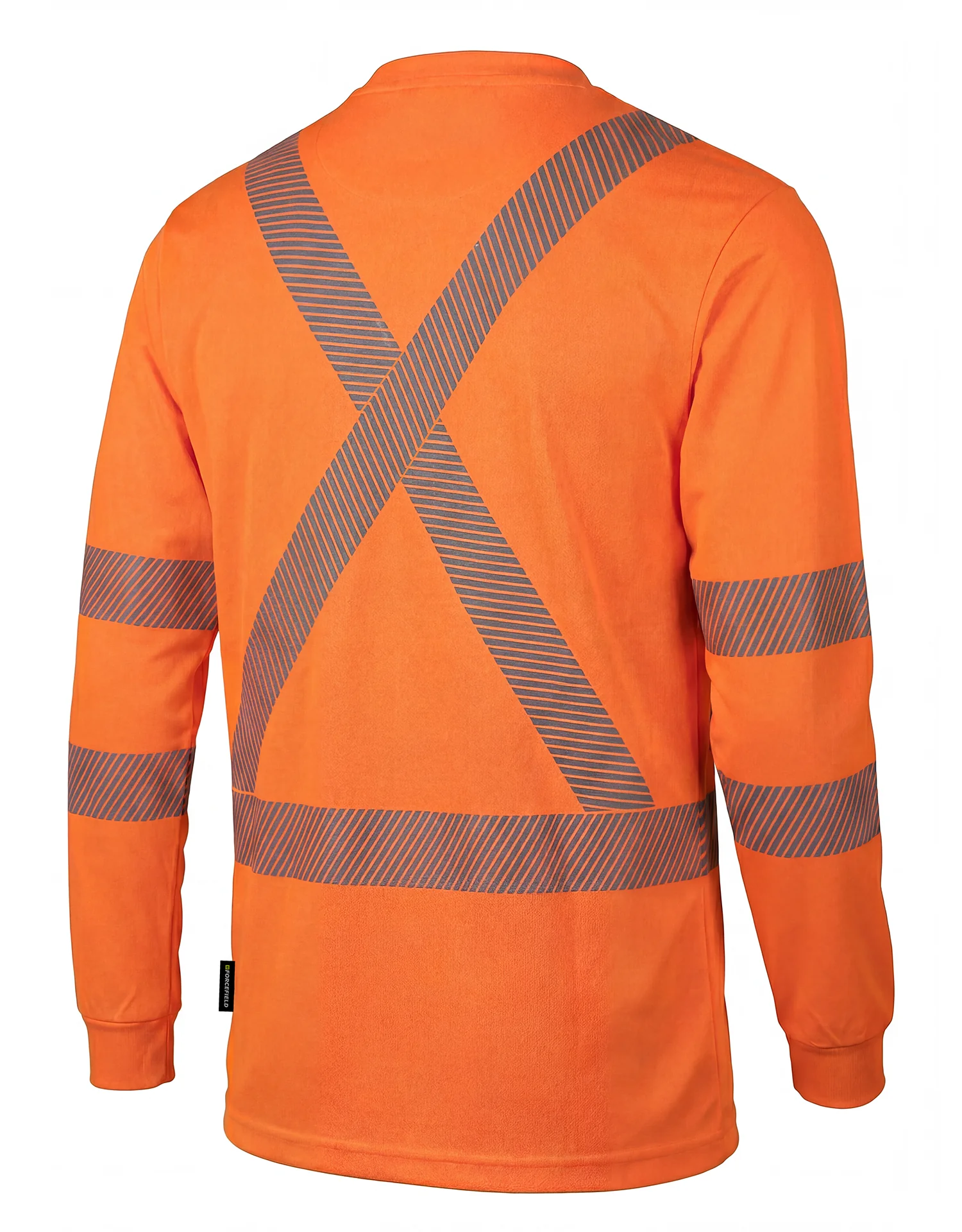 Hi Vis Orange Crewneck Long Sleeve Ultrasoft Technical Tee - Image 2