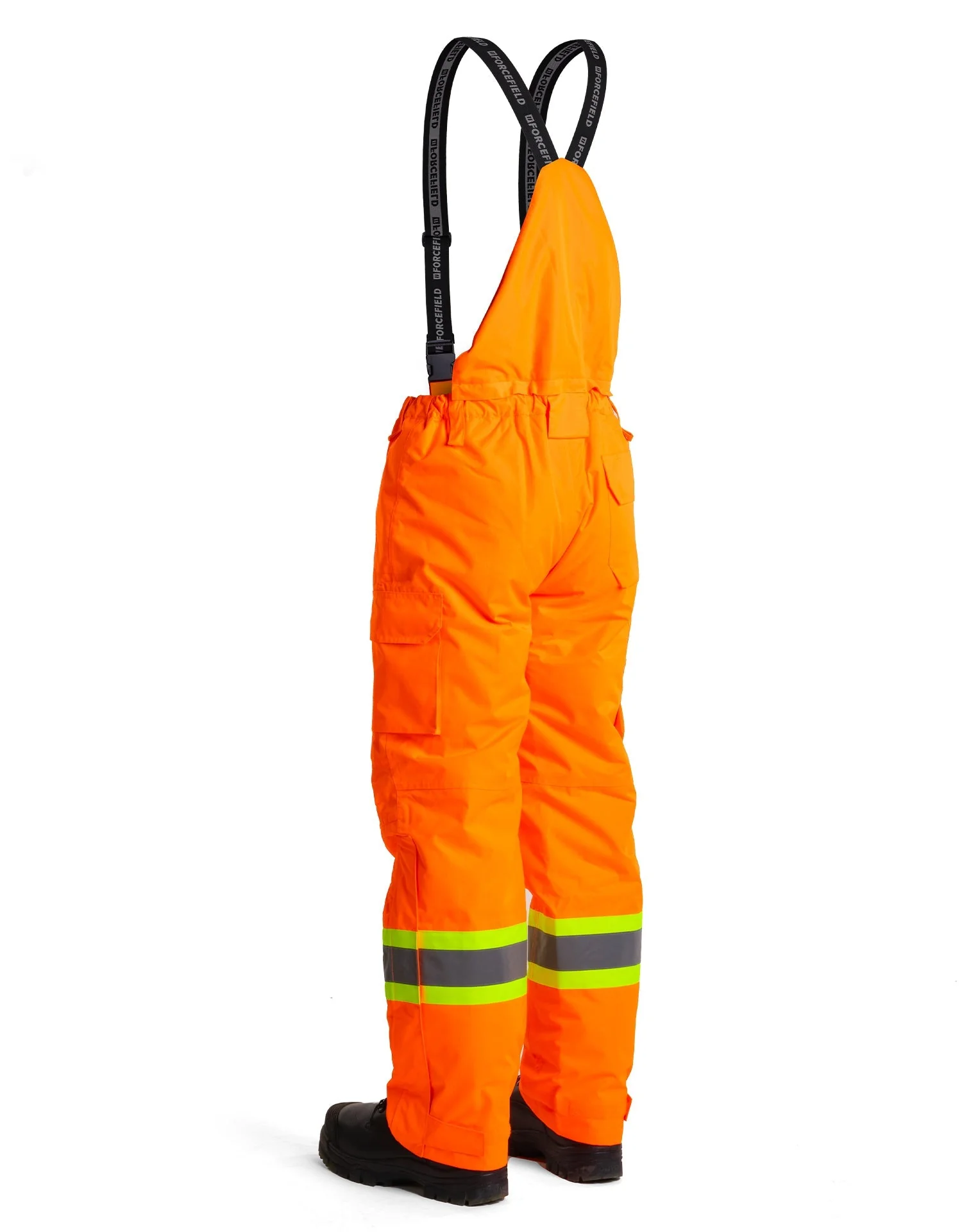 Forcefield Hi-Vis Orange Flame-Resistant (FR) Ripstop Light Weight Bib Pants - Image 2