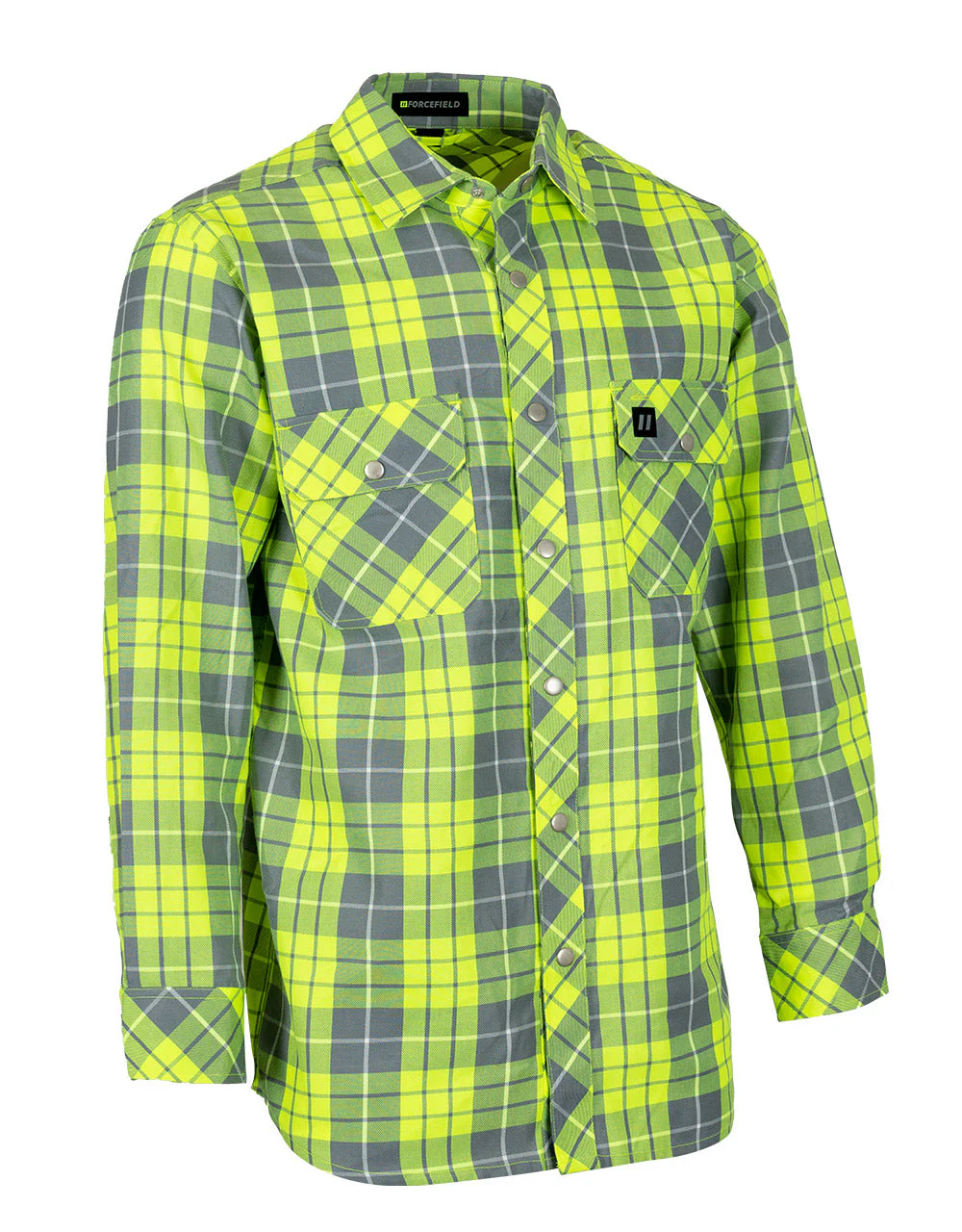 Forcefield Hi Vis Plaid Unlined Flannel Shirt