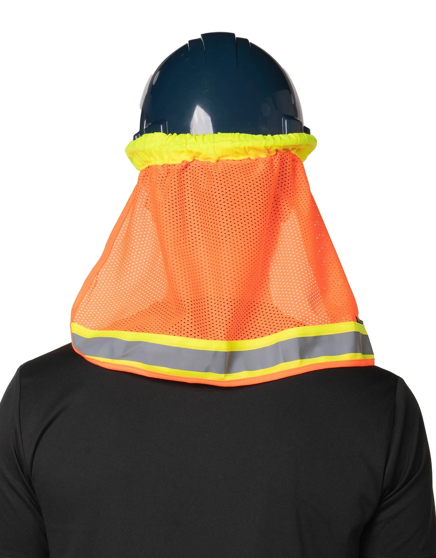Forcefield Hi-Vis Reflective Mesh Hard Hat Sun Shade Neck Shield - Image 4