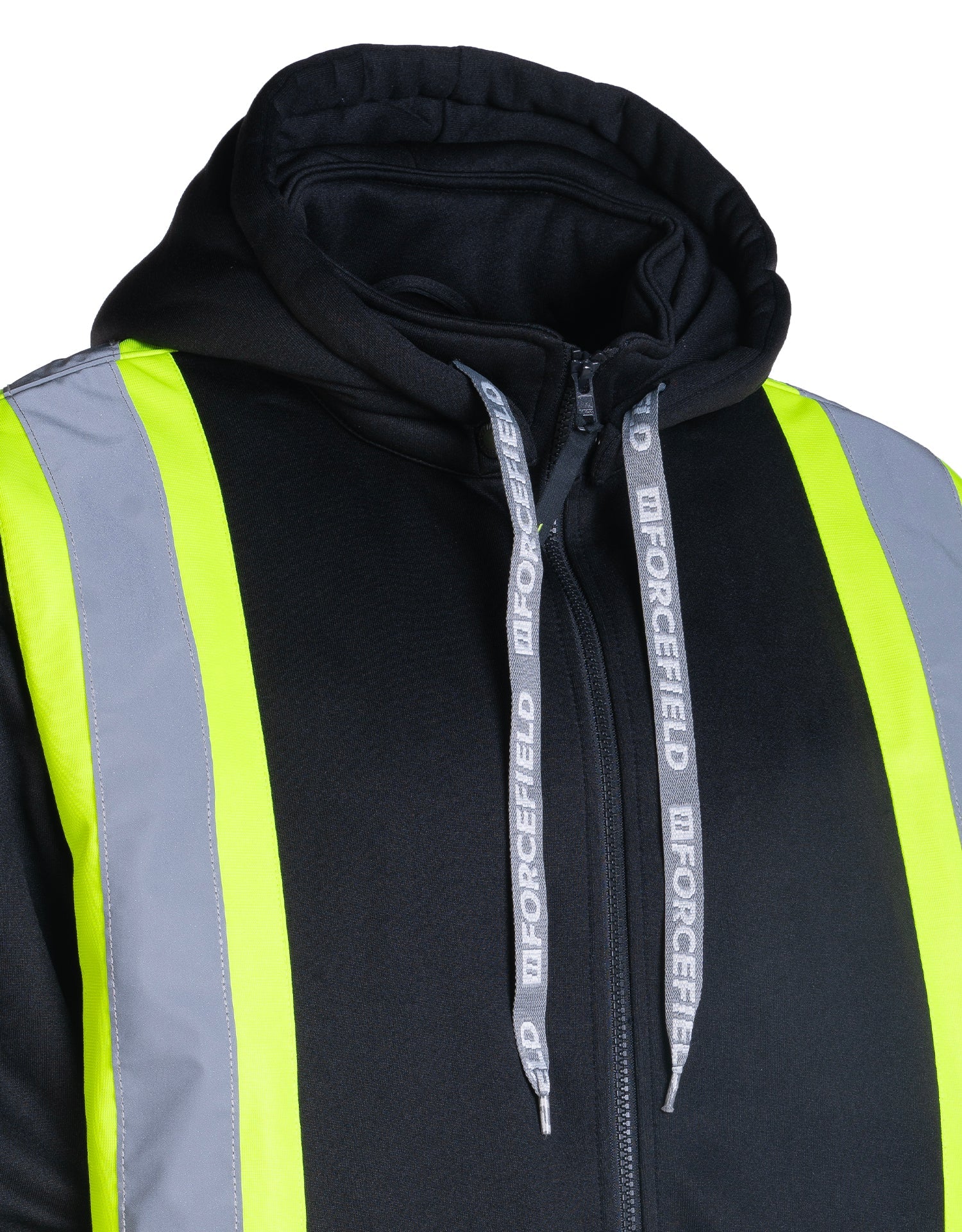 Forcefield Deluxe Hi Vis Safety Hoodie, Detachable Hood - Image 10