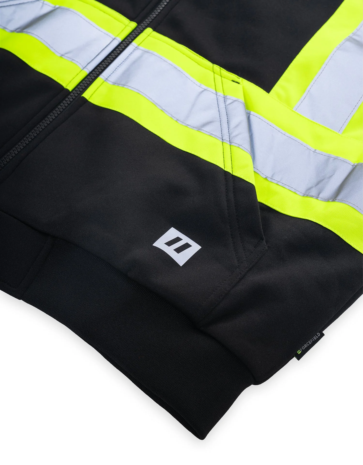 Forcefield Deluxe Hi Vis Safety Hoodie, Detachable Hood - Image 11