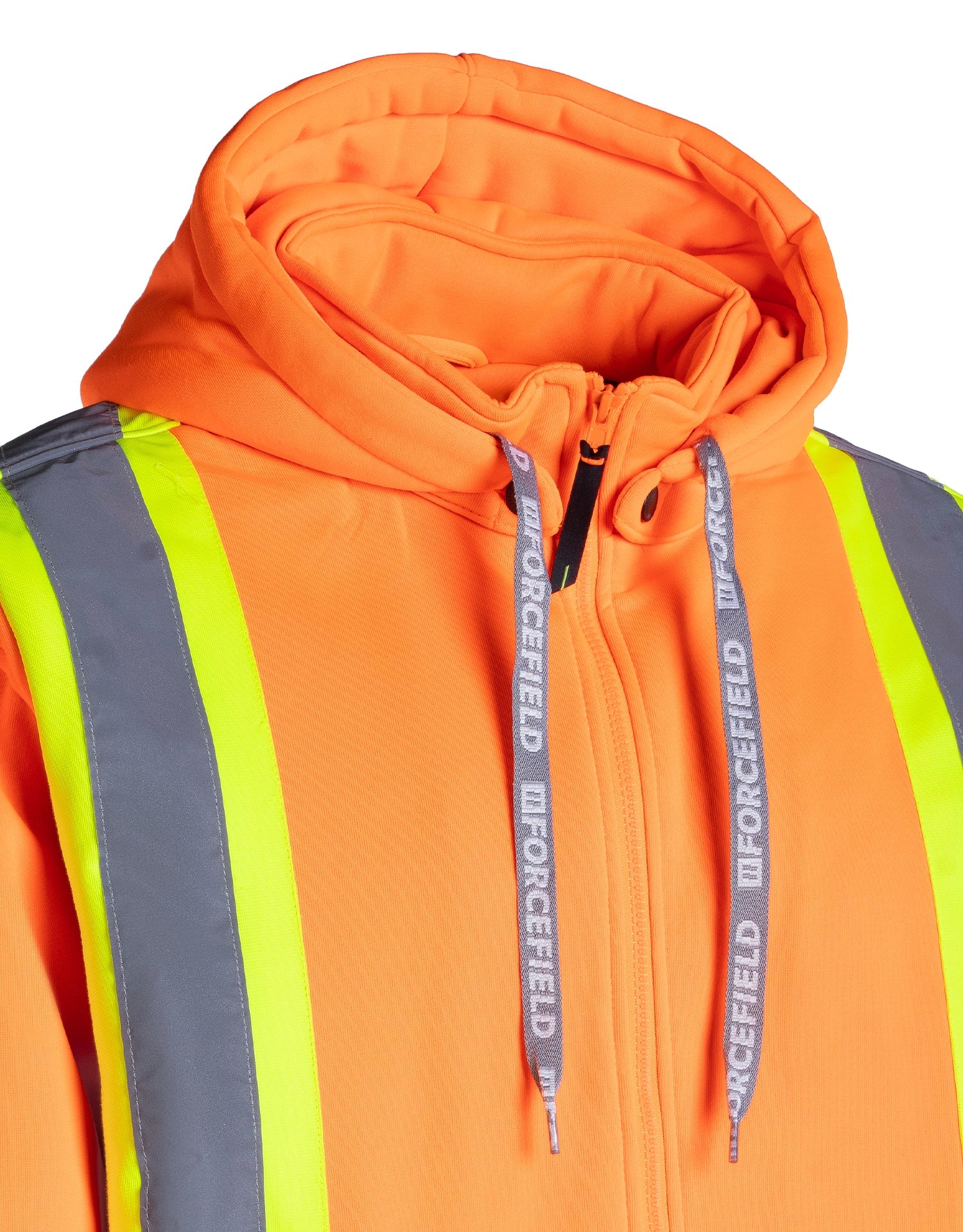 Forcefield Deluxe Hi Vis Safety Hoodie, Detachable Hood - Image 2