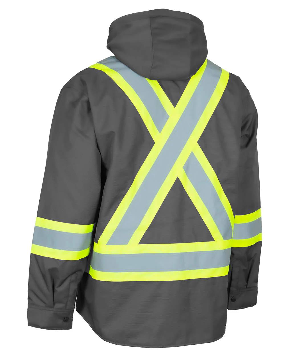 Forcefield Hi-Vis Hoodie Shacket With Detachable Hood - Image 5