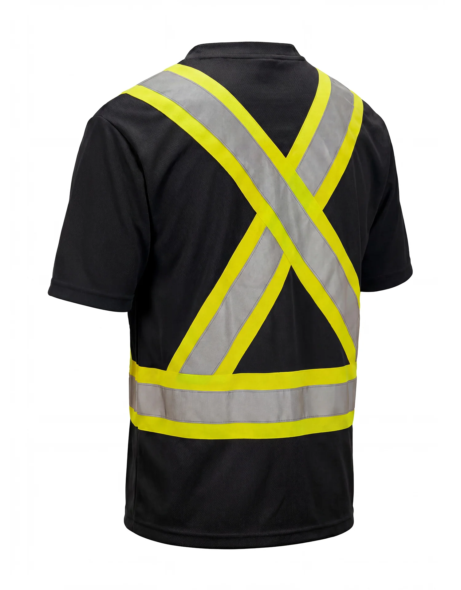 Forcefield Hi Vis V-Neck Short Sleeve Safety Tee Shirt - Image 4