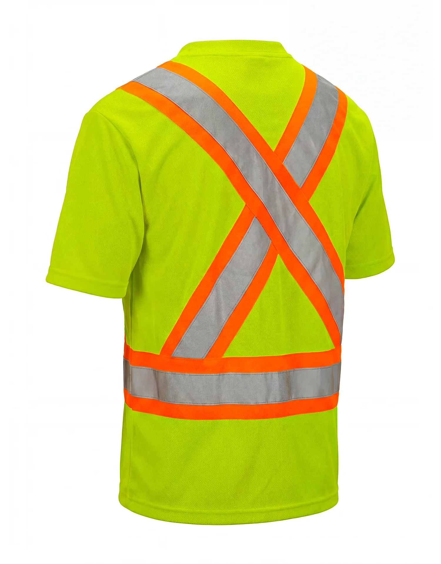 Forcefield Hi Vis V-Neck Short Sleeve Safety Tee Shirt - Image 6