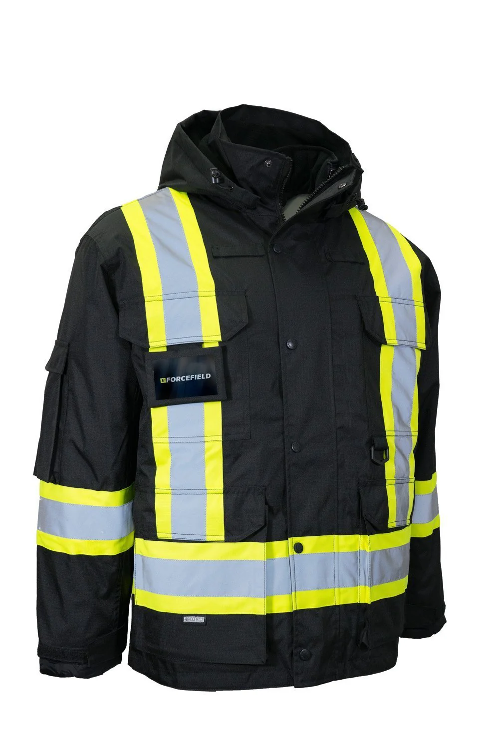Forcefield Hi Vis Winter Safety Parka with Removable Down Insulated Nylon Puffer Jacket - Image 4