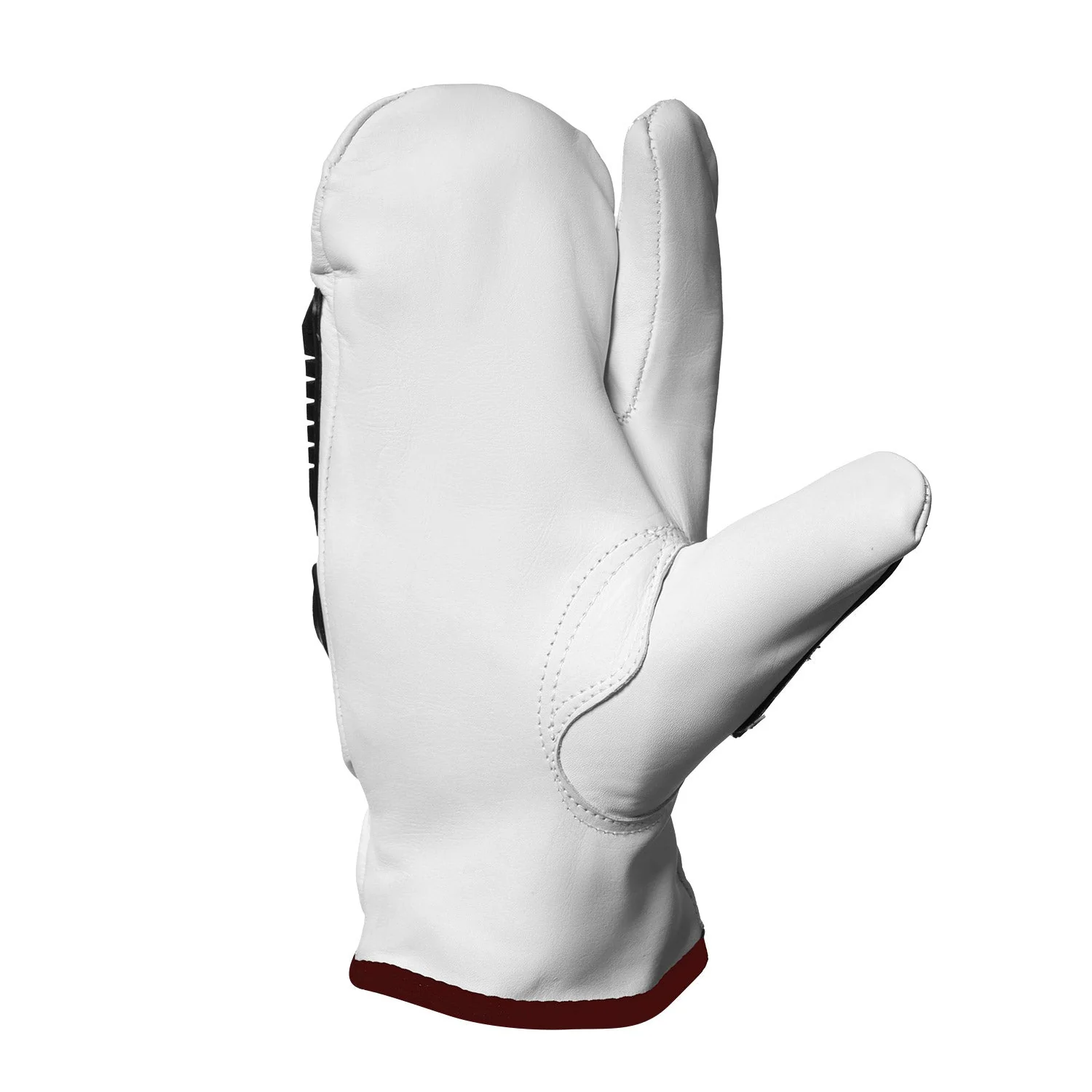 Forcefield Leather Impact Winter One Finger Mitts with Cut and TPR Protection - Image 2