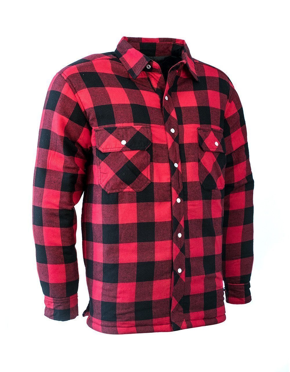 Forcefield Red Buffalo Plaid Quilt-Lined Flannel Shirt Jacket - Image 2