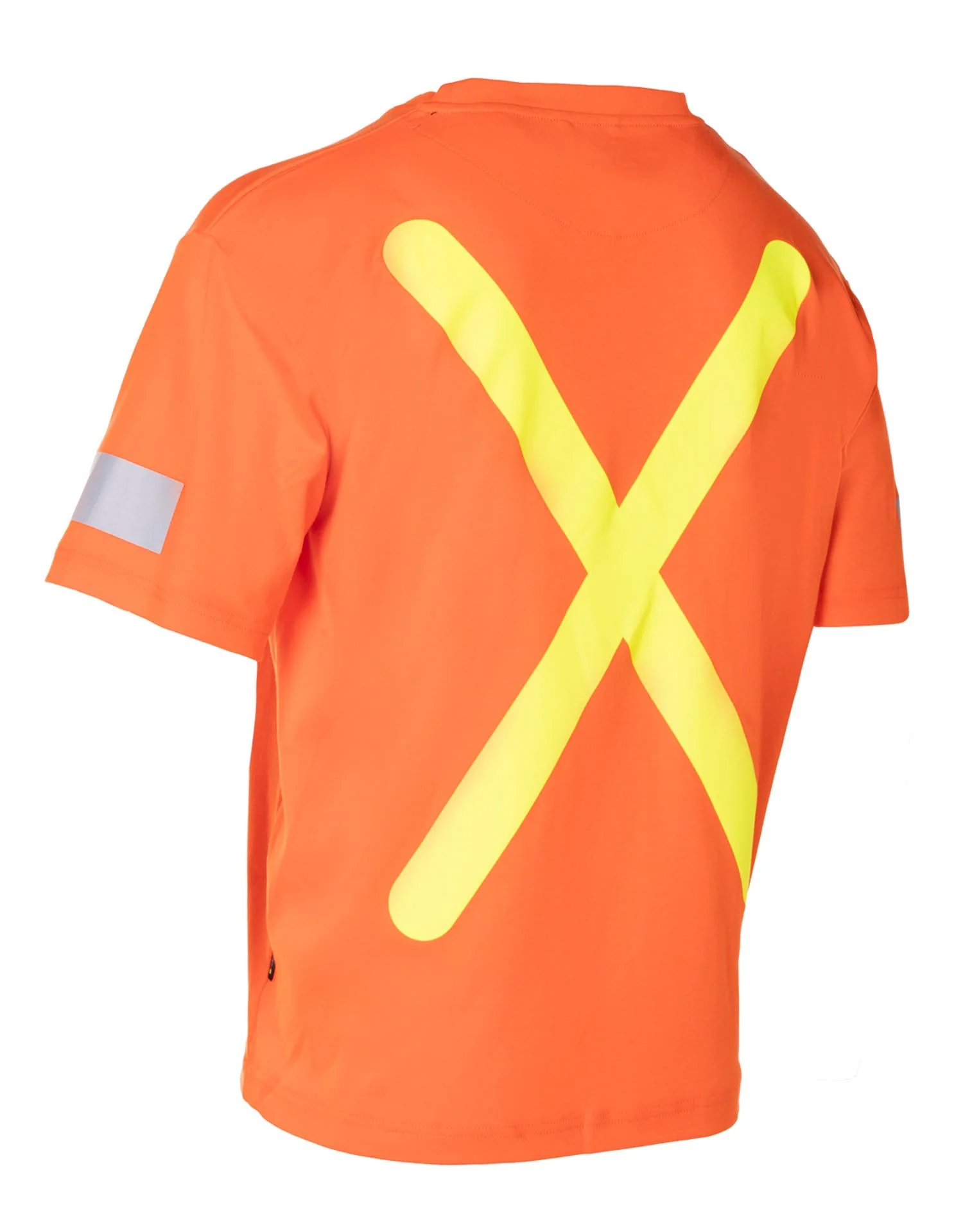 Forcefield Retro Safety Cotton Short Sleeve Tee With Reflective Arm Striping - Image 3