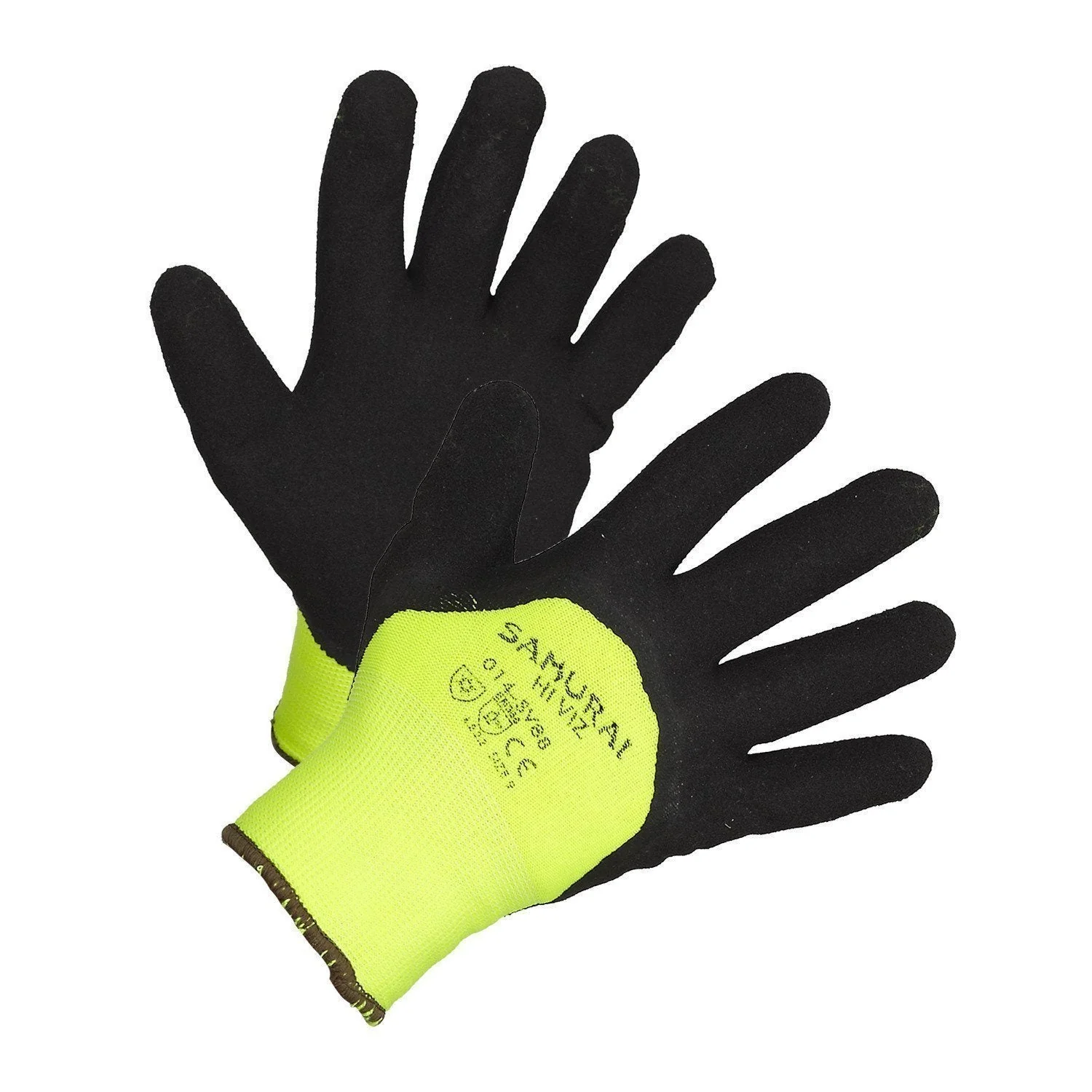 Forcefield "Samurai Hi-Viz" Insulated and 3/4 Nitrile Coated High Performance Work Gloves