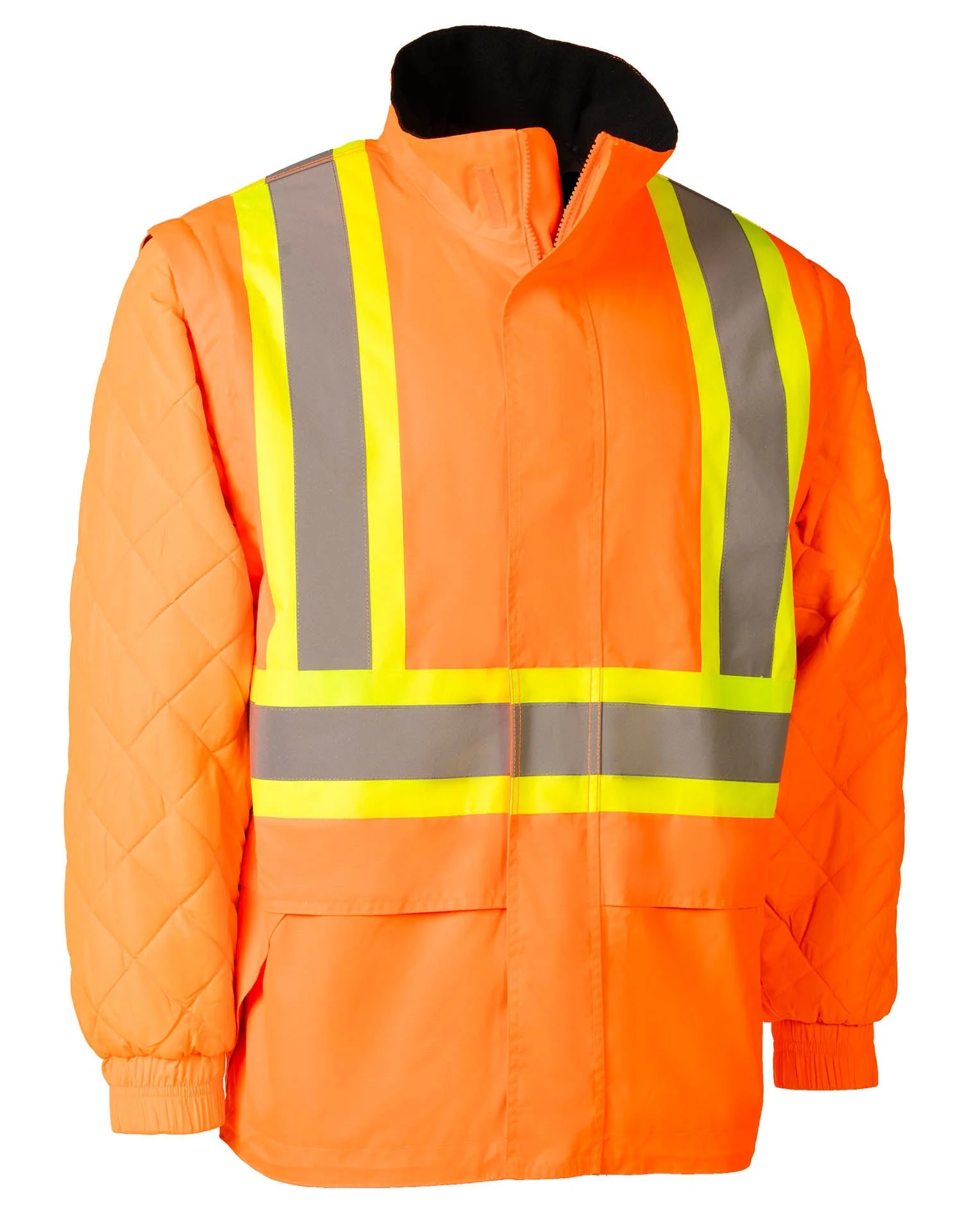 Forcefield Orange "Torngat" Premium Ripstop 4-in-1 Hi-Vis Safety Parka - Image 2