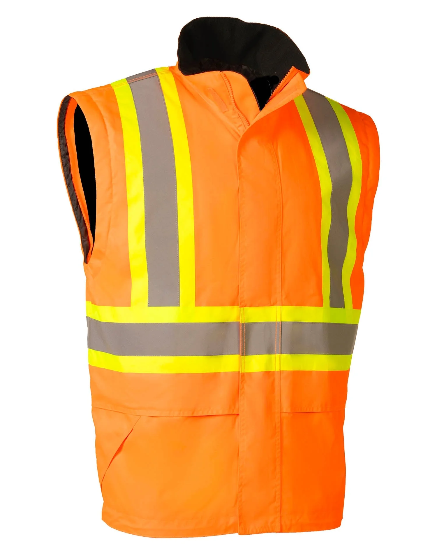 Forcefield Orange "Torngat" Premium Ripstop 4-in-1 Hi-Vis Safety Parka - Image 3