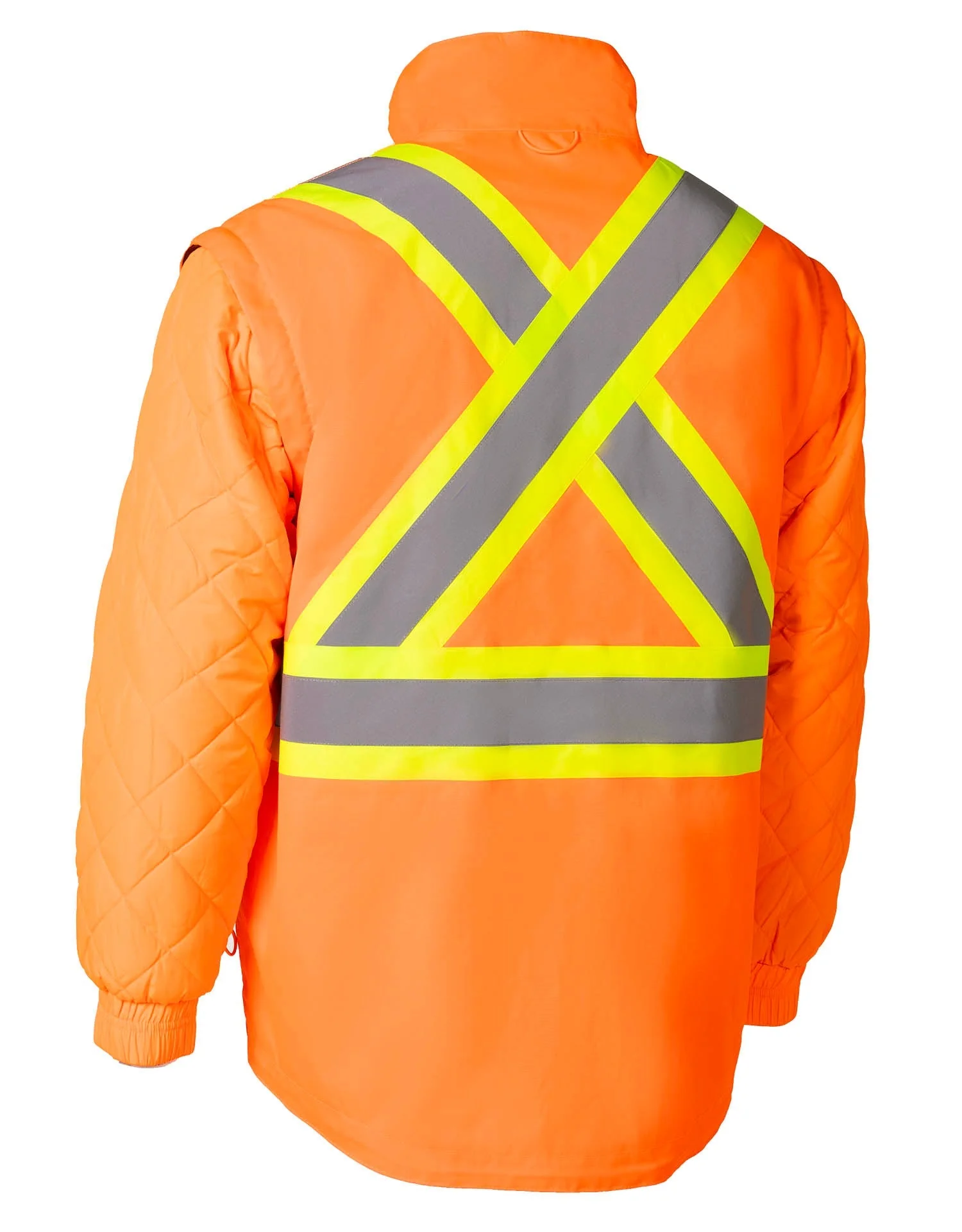 Forcefield Orange "Torngat" Premium Ripstop 4-in-1 Hi-Vis Safety Parka - Image 9