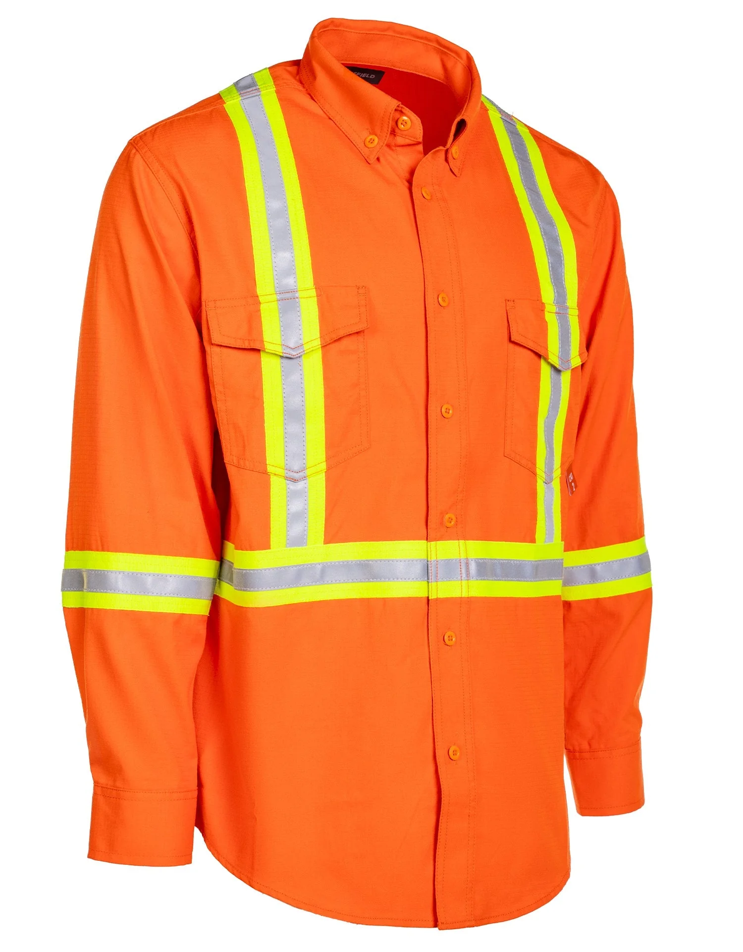 Forcefield Women's Inherent Flame-Resistant Long Sleeve Button Down 6oz Safety Shirt