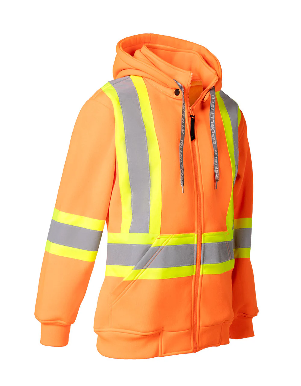 Forcefield Women's Hi Vis Safety Hoodie with Detachable Hood